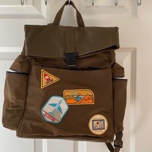 Charles & Keith dark green backpack